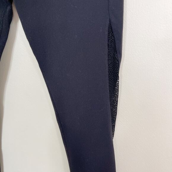 Pure Barre by Splits59 Lace Inset Pieced Leggings Black Medium M Womens Stretch - Picture 4 of 10